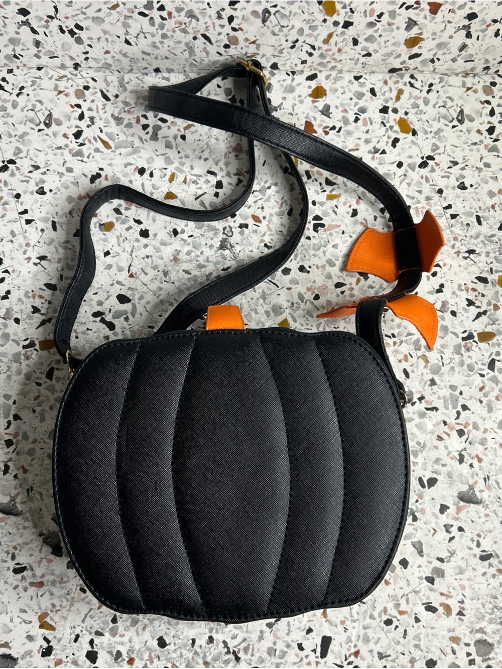 Pumpkin Jack O Lantern Crossbody Purse Black & Orange Bag Halloween Spooky - Picture 5 of 6